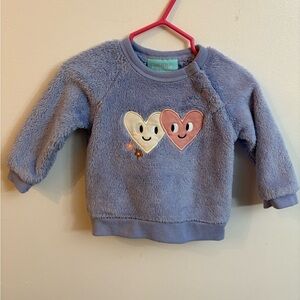 4/30$ Pekkle Blue Sweatshirt fleece 9 months